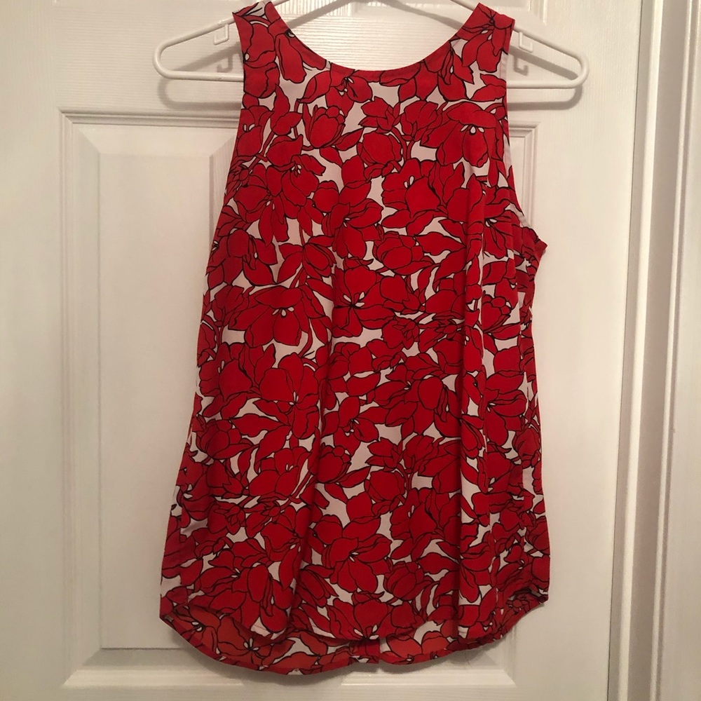 Gorgeous red blouse with back button detail